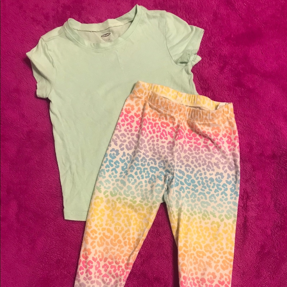 Girl colorful leggings & top